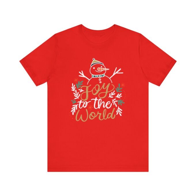 Snowman Tee – Joy to the World Christmas Shirt