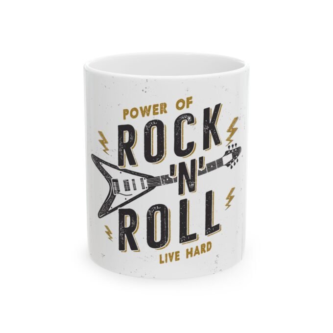 Rock ‘N’ Roll Ceramic Mug – Power of Rock & Roll Coffee Cup